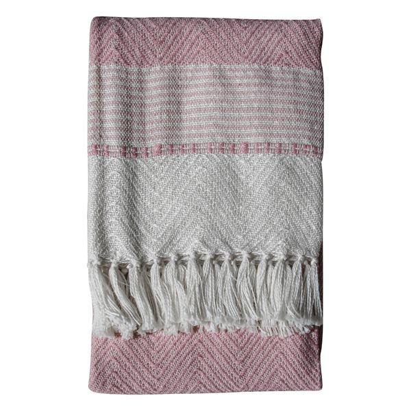 Mia Woven Throw - Blush